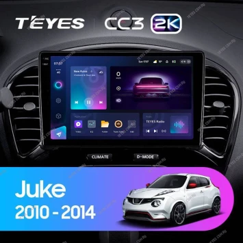 Штатная магнитола Teyes CC3 2K 4/64 Nissan Juke (2010-2014) Тип-A