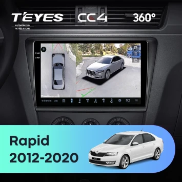 Штатная магнитола Teyes CC4 360 8/128 Skoda Rapid NH3 NH1 (2012-2020) (10 inch Universal)