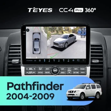 Штатная магнитола Teyes CC4 Pro 360 8/128 Nissan Pathfinder R51 (2004-2009) F2