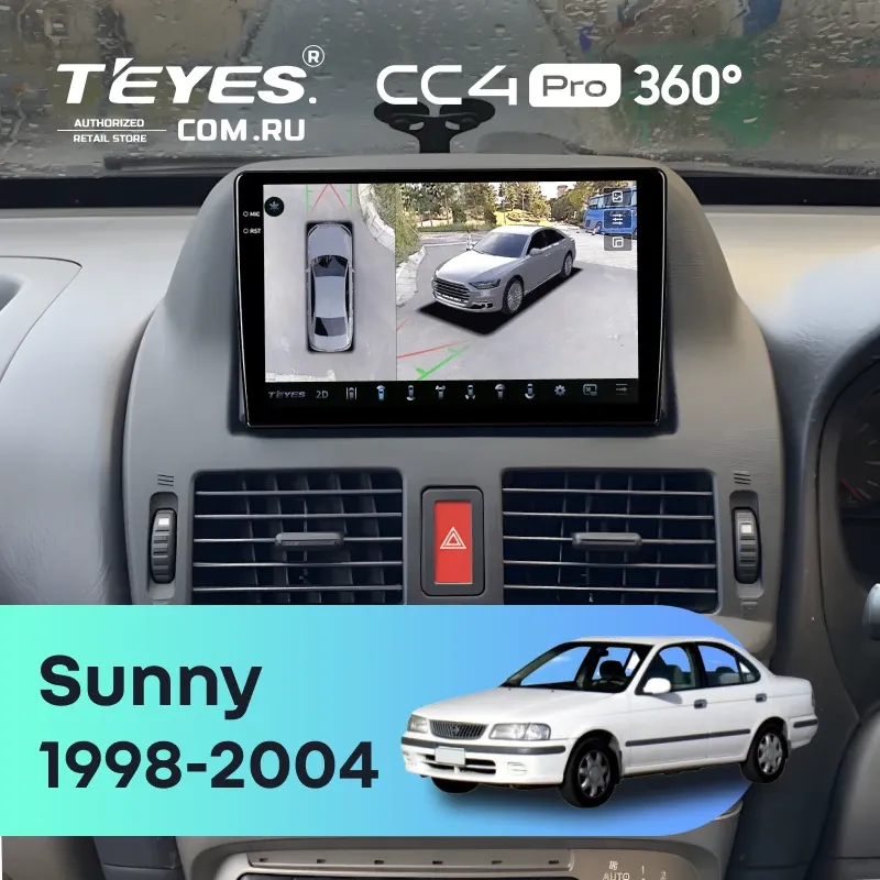 Штатная магнитола Teyes CC4 Pro 360 8/128 Nissan Sunny B15 (1998-2004)