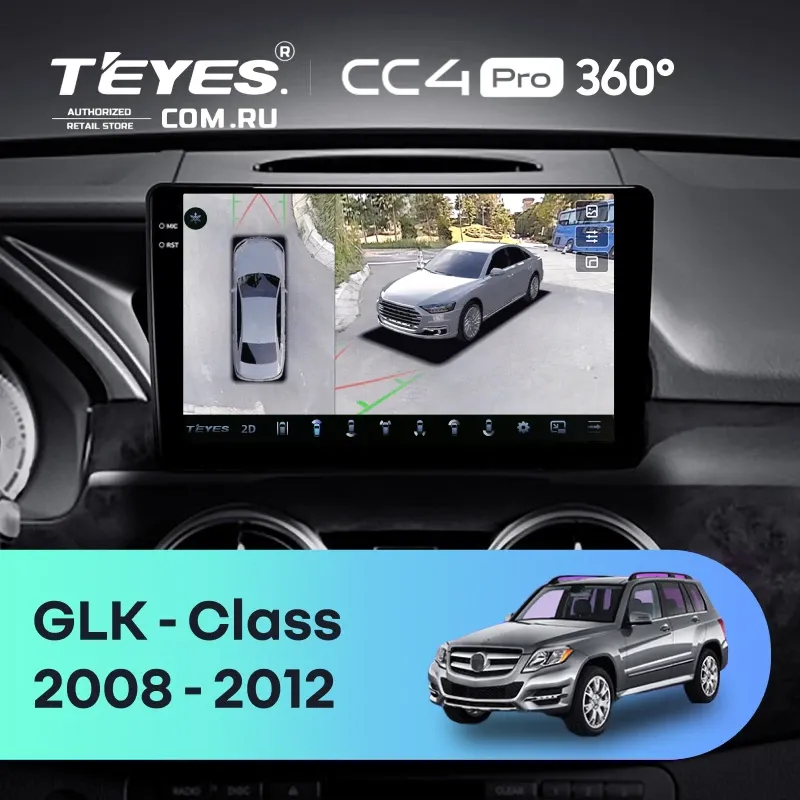 Штатная магнитола Teyes CC4 Pro 360 12/256 Mercedes-Benz GLK-Class X204 (NTG 4.0) (2008-2012)