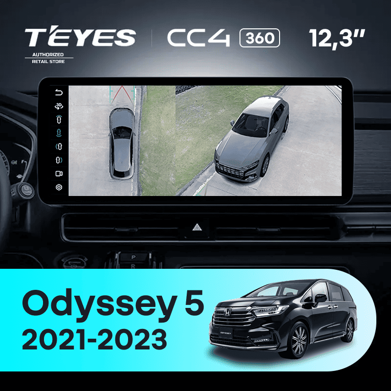 Штатная магнитола Teyes CC4 12.3" 360 6/64 Honda Odyssey 5 (2021-2023)