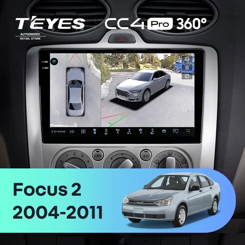 Штатная магнитола Teyes CC4 Pro 360 8/128 Ford Focus 2 Mk 2 (2004-2011) F2