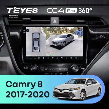 Штатная магнитола Teyes CC4 Pro 360 8/128 Toyota Camry 8 XV 70 (2017-2020) F1