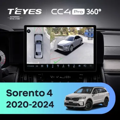 Штатная магнитола Teyes CC4 Pro 360 8/128 Kia Sorento 4 MQ4 (2020-2024) (13")