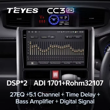 Штатная магнитола Teyes CC3 2K 4/32 Toyota Roomy (2016-2020) Правый руль