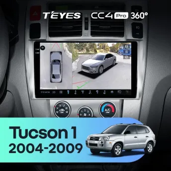 Штатная магнитола Teyes CC4 Pro 360 12/256 Hyundai Tucson 1 (2004-2009) F1