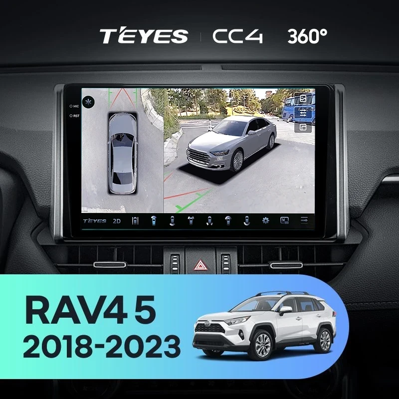 Штатная магнитола Teyes CC4 360 8/128 Toyota RAV4 5 XA50 (2018-2023) F2 Тип-A