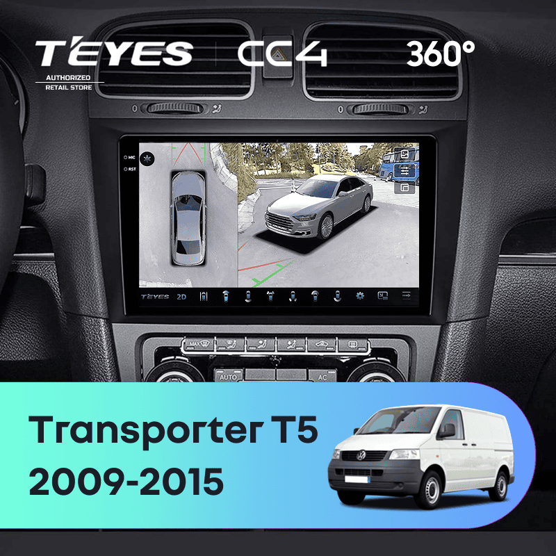 Штатная магнитола Teyes CC4 360 8/128 Volkswagen Transporter (T5) (2009-2015)