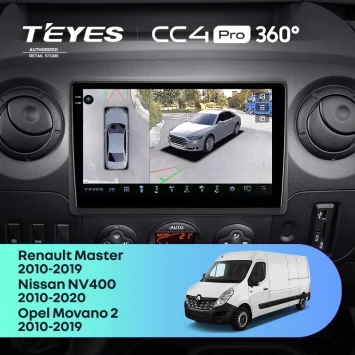 Штатная магнитола Teyes CC4 Pro 360 8/128 Renault Master (2010-2019) F1