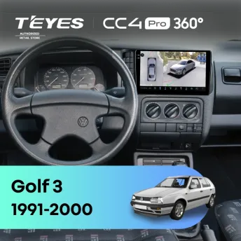 Штатная магнитола Teyes CC4 Pro 360 8/128 Volkswagen Golf 3 (1991-2000)