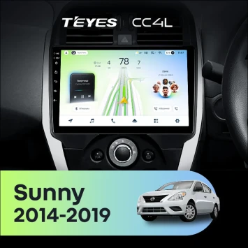 Штатная магнитола Teyes CC4L 6/64 с DTS Nissan Sunny (2014-2019) F2 Правый руль