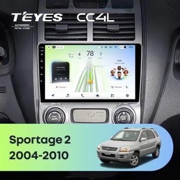 Штатная магнитола Teyes CC4L 6/64 с DTS Kia Sportage 2 (2004-2010) F1