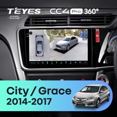 Штатная магнитола Teyes CC4 Pro 360 8/128 Honda Grace (2014-2017) Тип-A Правый руль