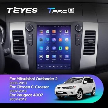 Штатная магнитола Tesla style Teyes TPRO 2 4/64 Citroen C-Crosser 1 (2007-2013) Тип-B