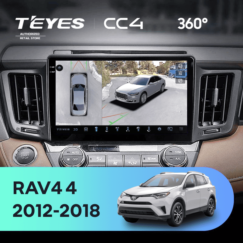 Штатная магнитола Teyes CC4 360 6/64 Toyota RAV4 (2012-2018)