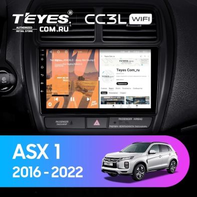 Штатная магнитола Teyes CC3L WiFi 2/32 Mitsubishi ASX (2016-2022) Тип-A
