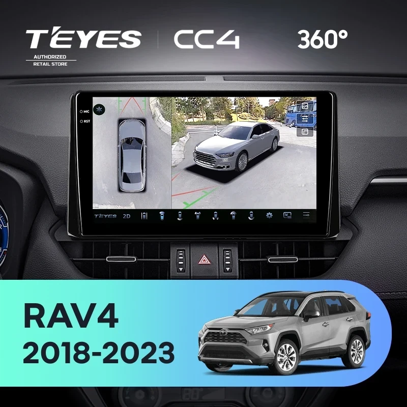 Штатная магнитола Teyes CC4 360 8/128 Toyota RAV4 5 XA50 (2018-2023) F2 Тип-B