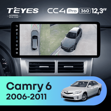 Штатная магнитола Teyes CC4 Pro 12.3" 360 8/128 Toyota Camry 6 XV 40 50 (2006-2011) F1