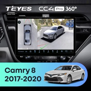Штатная магнитола Teyes CC4 Pro 360 8/128 Toyota Camry 8 XV 70 (2017-2020) F1 (13")