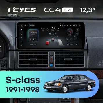Штатная магнитола Teyes CC4 Pro 12.3" 8/128 Mercedes-Benz S-class (W140) (1991-1998)