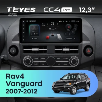 Штатная магнитола Teyes CC4 Pro 12.3" 8/128 Toyota RAV4 XA30 (2007-2012) F2