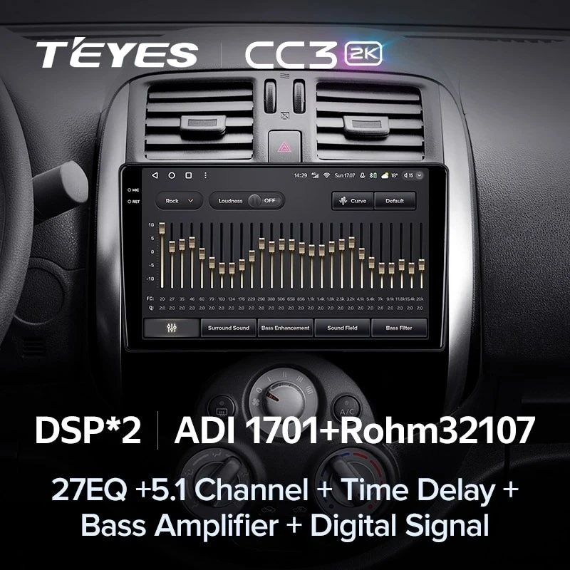Штатная магнитола Teyes CC3 2K 360 6/128 Nissan Sunny Versa C17 (2012-2014)