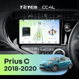 Штатная магнитола Teyes CC4L 6/64 с DTS Toyota Prius C (2018-2020) Правый руль