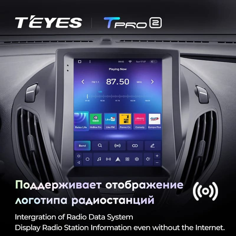 Штатная магнитола Tesla style Teyes TPRO 2 6/128 Ford Tourneo Transit (2012-2023)