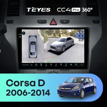 Штатная магнитола Teyes CC4 Pro 360 12/256 Opel Corsa D (2006-2014) F2