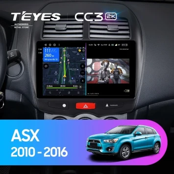 Штатная магнитола Teyes CC3 2K 360 6/128 Mitsubishi ASX 1 (2010-2016) F1 Тип-A