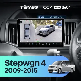 Штатная магнитола Teyes CC4 Pro 360 12/256 Honda Stepwgn 4 (2009-2015) Правый руль