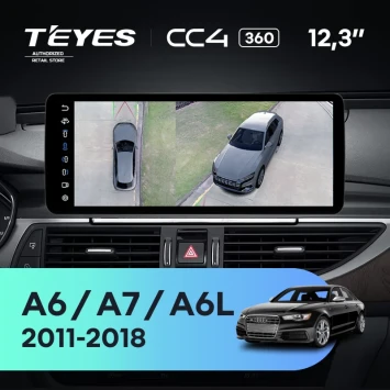 Штатная магнитола Teyes CC4 12.3" 360 6/64 Audi A7 4G (HN+R System) (2011-2014)