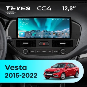 Штатная магнитола Teyes CC4 12.3" 6/64 Lada Vesta (2015-2022) Тип-A