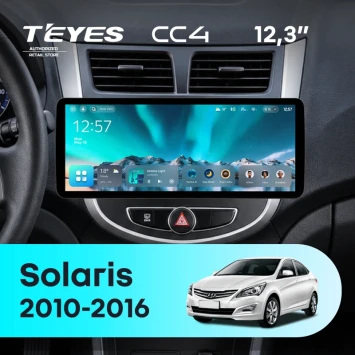Штатная магнитола Teyes CC4 12.3" 6/64 Hyundai Solaris 1 (2010-2016) F3