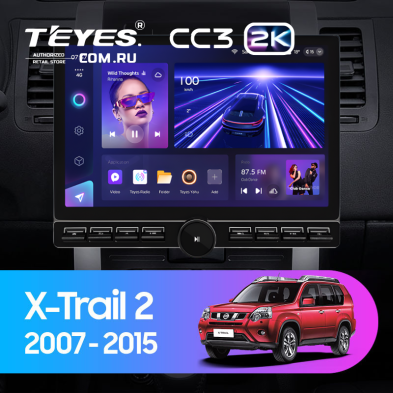 Штатная магнитола Teyes CC3 2K 6/128 Nissan X-Trail T31 (2007-2015) (13" с кнопками)