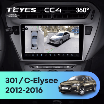 Штатная магнитола Teyes CC4 360 6/64 Peugeot 301 (2012-2016) F2