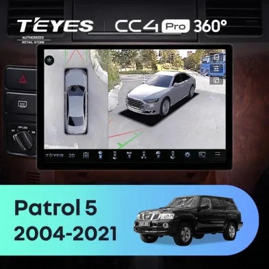 Штатная магнитола Teyes CC4 Pro 360 8/128 Nissan Patrol V 5 Y61 (2004-2021) F3 (13")