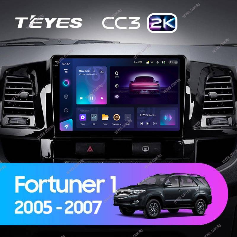 Штатная магнитола Teyes CC3 2K 360 6/128 Toyota Fortuner (2005-2007) F2