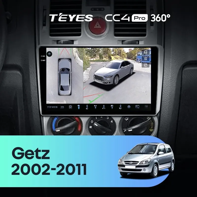 Штатная магнитола Teyes CC4 Pro 360 8/128 Hyundai Getz 1 (2002-2011) F1