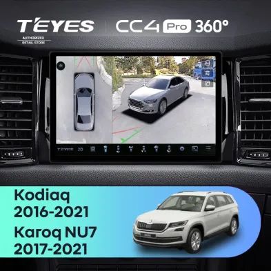 Штатная магнитола Teyes CC4 Pro 360 8/128 Skoda Karoq (2017-2021) Тип-B (11")