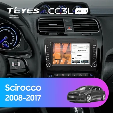 Штатная магнитола Teyes CC3L WiFi 2/32 Volkswagen Scirocco (2008-2017) (с кнопками) 7"