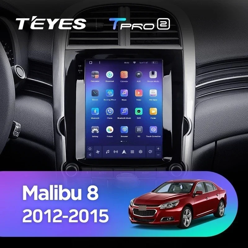 Штатная магнитола Tesla style Teyes TPRO 2 6/128 Chevrolet Malibu 8 (2012-2015) F2