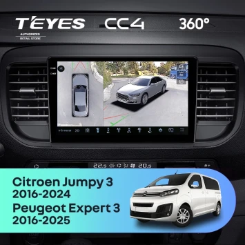 Штатная магнитола Teyes CC4 360 8/128 Citroen Jumpy 3 (2016-2024)