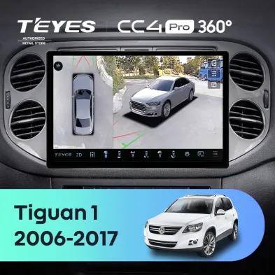 Штатная магнитола Teyes CC4 Pro 360 8/128 Volkswagen Tiguan 1 NF (2006-2016) F1 (13")