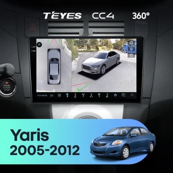 Штатная магнитола Teyes CC4 360 8/128 Toyota Yaris 2 XP90 (2005-2012) F2