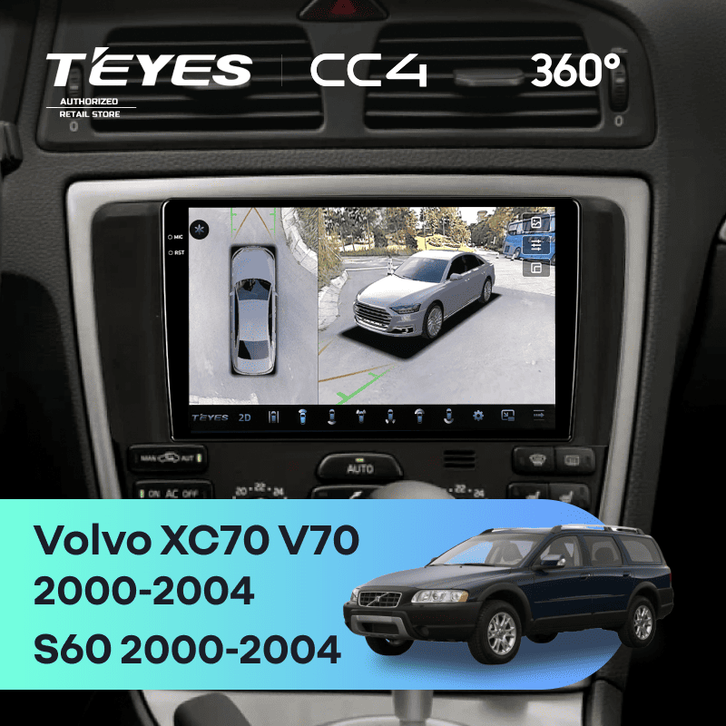Штатная магнитола Teyes CC4 360 8/128 Volvo S60 (2000-2004)