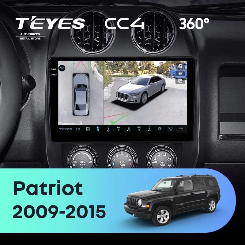 Штатная магнитола Teyes CC4 360 8/128 Jeep Patriot (2009-2015)