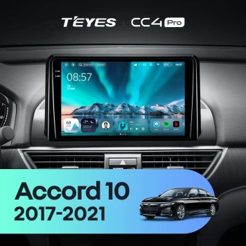 Штатная магнитола Teyes CC4 Pro 12/256 Honda Accord 10 CV (2017-2021) Тип-A
