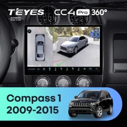 Штатная магнитола Teyes CC4 Pro 360 12/256 Jeep Compass 1 MK (2009-2015) (11")